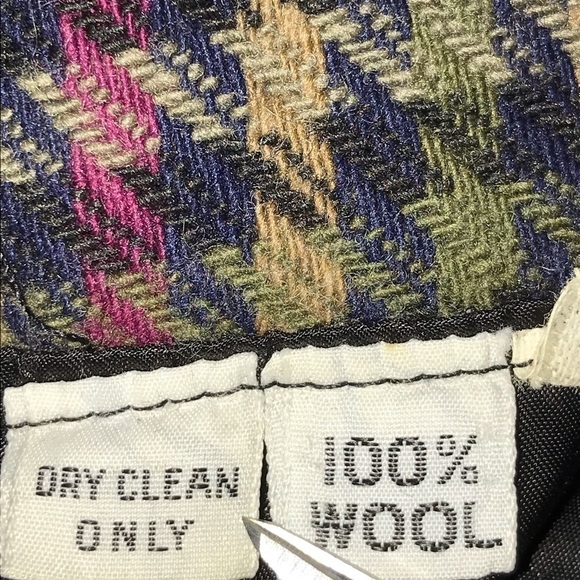 Vintage 100% Wool Tartan Plaid Pencil Skirt Size 4 - Picture 7 of 9